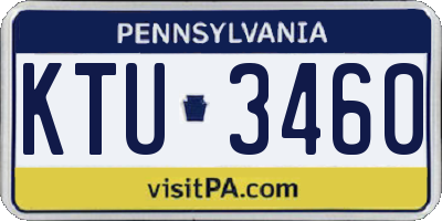 PA license plate KTU3460