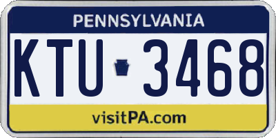 PA license plate KTU3468