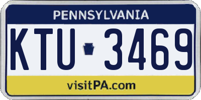 PA license plate KTU3469