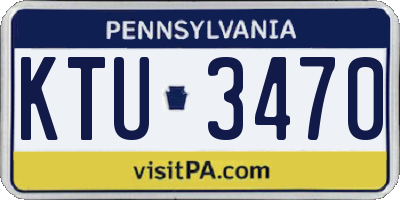 PA license plate KTU3470