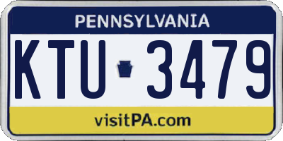 PA license plate KTU3479