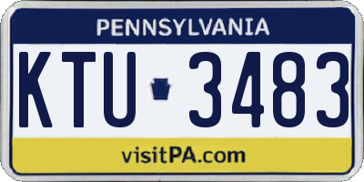 PA license plate KTU3483