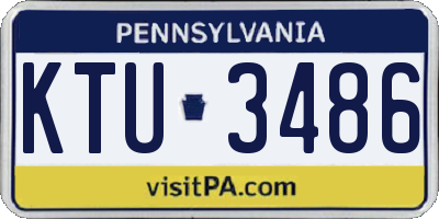 PA license plate KTU3486