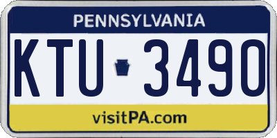 PA license plate KTU3490
