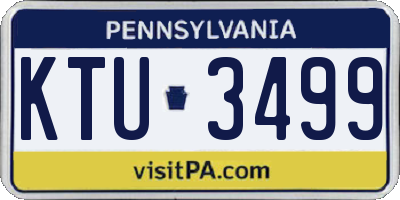 PA license plate KTU3499