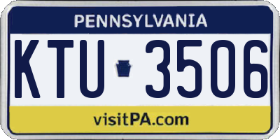 PA license plate KTU3506