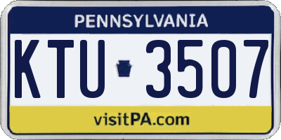 PA license plate KTU3507