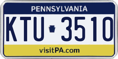 PA license plate KTU3510