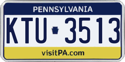 PA license plate KTU3513