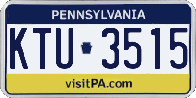 PA license plate KTU3515