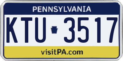 PA license plate KTU3517