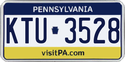 PA license plate KTU3528