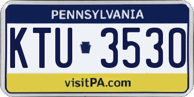 PA license plate KTU3530