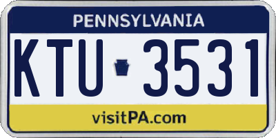 PA license plate KTU3531
