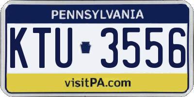 PA license plate KTU3556