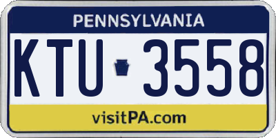PA license plate KTU3558