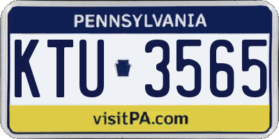 PA license plate KTU3565