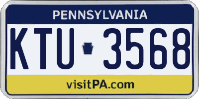 PA license plate KTU3568