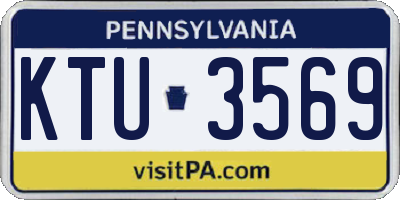 PA license plate KTU3569