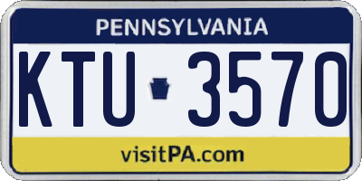 PA license plate KTU3570
