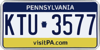 PA license plate KTU3577