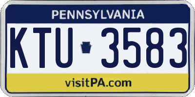 PA license plate KTU3583