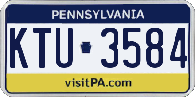 PA license plate KTU3584
