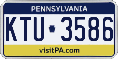 PA license plate KTU3586