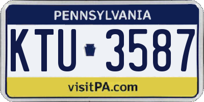 PA license plate KTU3587