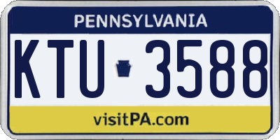 PA license plate KTU3588