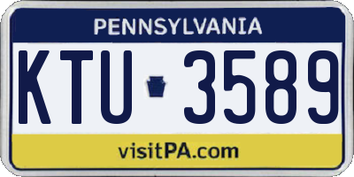PA license plate KTU3589