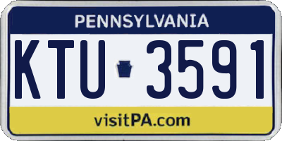 PA license plate KTU3591