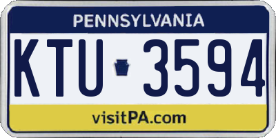 PA license plate KTU3594