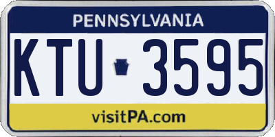 PA license plate KTU3595
