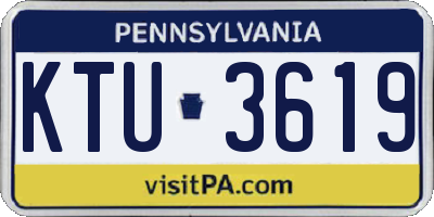 PA license plate KTU3619