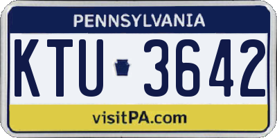 PA license plate KTU3642