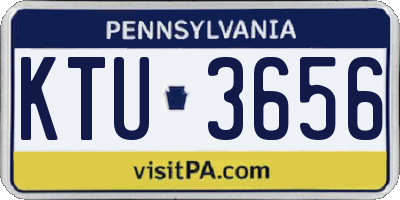 PA license plate KTU3656