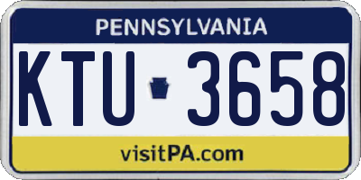PA license plate KTU3658