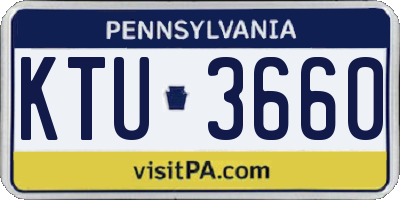 PA license plate KTU3660