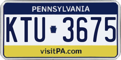 PA license plate KTU3675