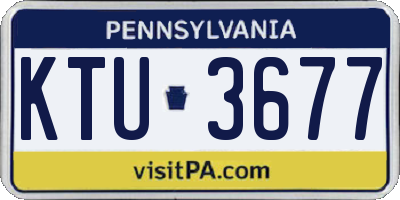 PA license plate KTU3677