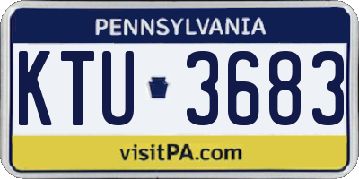 PA license plate KTU3683