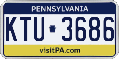 PA license plate KTU3686