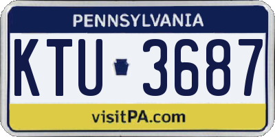 PA license plate KTU3687