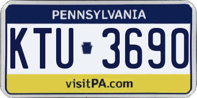 PA license plate KTU3690