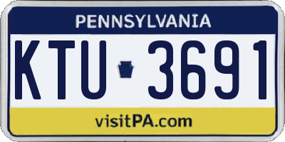 PA license plate KTU3691