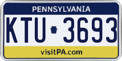 PA license plate KTU3693