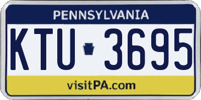 PA license plate KTU3695