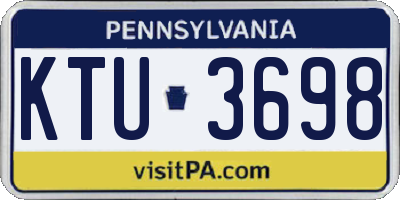 PA license plate KTU3698