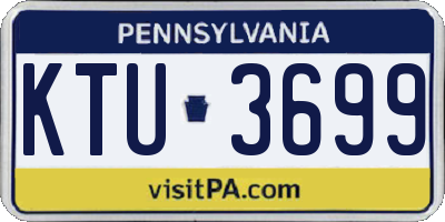 PA license plate KTU3699